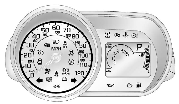 Chevrolet Spark Owners Manual Warning Lights, Gauges, and Indicators Instruments and Controls